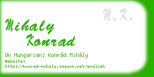 mihaly konrad business card